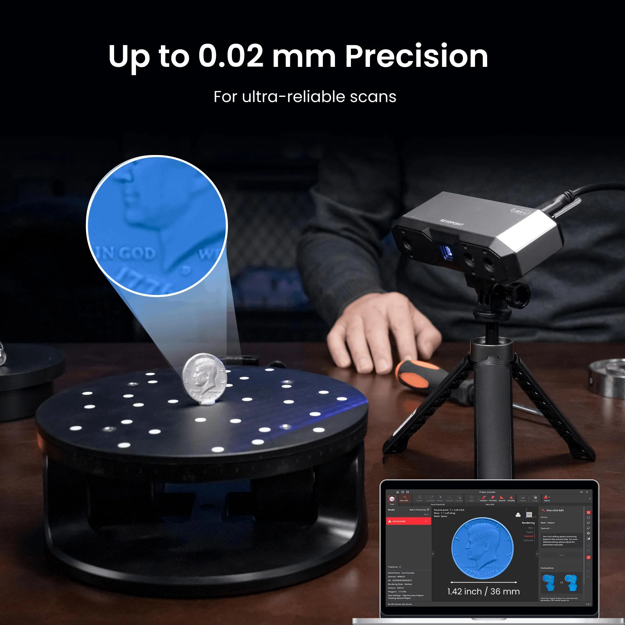 MINI 2 3D Scanner: Blue Light丨Precision 0.02mm - Image 7