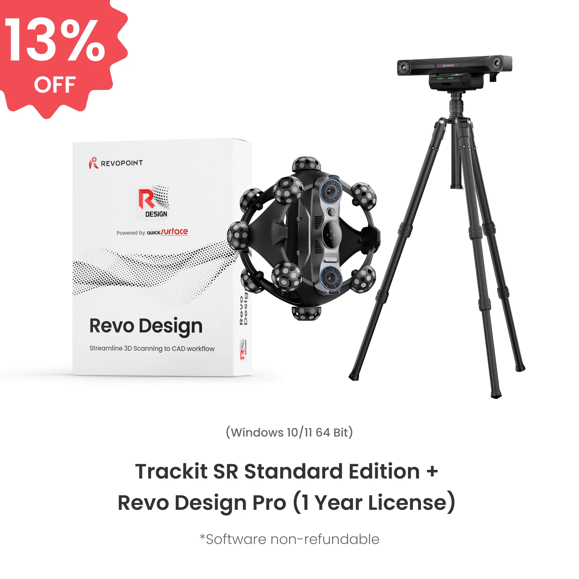Revopoint Trackit SR: Wireless Optical Tracking 3D Scanner | Marker-free & Portable - Image 7